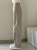 K Women's Trousers, Pear-shaped Figure, Women's Khaki High-waisted Straight-leg Jeans, Large Size Loose_mkmklike.com
