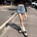 Women's Clothing Retro Denim Skirt Female Summer New Style Skirt Pants Small Hot Girl High Waist Straight Short Skirt_mkmklike.com