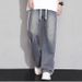 Men's Clothing Straight Leg Wide Leg Pants Trendy American Style Three Stripes Long Trousers New Fashion_mkmklike.com
