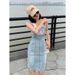 Spicy Girl Slim Fit Versatile Denim Overalls Dress For Women's Summer Fashion High Waist Split Hip Skirt_mkmklike.com