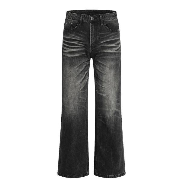 Vintage Washed Distressed Straight Leg Jeans For Men & Women – High Waist Comfort Stretch Denim Pants With Classic_mkmklike.com