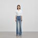 Women's Autumn High-End High-Quality Design High-Waisted Slim-Fit Comfortable Simple Flared Jeans_mkmklike.com