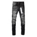 Men's Clothing 26 Street Foot Binding American Hip Hop Retro Distressed Washed High Street Washed Stretch Skinny Jeans For Men_mkmklike.com