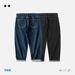 Men's 14OZ Selvedge Denim Raw Classic Workwear Loose Wide Leg Jeans For Men Classic Workwear Loose Fit Raw Denim Jeans_mkmklike.com