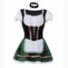 Women's Clothing Halloween German Oktoberfest Costume Black and Green National Style Dress Cosplay Stage Performance Costume_mkmklike.com