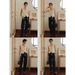 Women's Clothing Retro Style Bright Line Double Pocket Design Stitching Straight Wide Leg Jeans_mkmklike.com