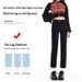 Clair Black Straight-Leg Fleece-Lined Jean For Women Autumn Winter 2025 New Style Petite High-Waited Slim Fit Cigarette_mkmklike.com