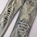 Loom European And American Style Jeans 98% Cotton + 2% Spandex High Street Graffiti Ripped Stretch Slim Fit Skinny Men's_mkmklike.com