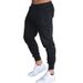 Solid color slim sports for men's tight fitting leggings, fitness running youth casual pants_mkmklike.com