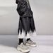 Men's Hip Hop Trendy Retro Five Point Pants High Street Wide Leg Denim Shorts Loose Vine Seven Point Pants_mkmklike.com