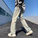 Nordmann European And American Style Vibe High Street Design Sense Niche Long Pants Ins Trend Brand Loose Straight Yellow Mud_mkmklike.com