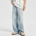 Vintage Faded Denim Jeans For Men – Distressed Washed Blue Straight Leg Casual Pants (S-Xxl) Relaxed Straight Fit_mkmklike.com