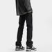 Cleanfit Ripped Jeans With Belt For Men, Trendy Brand, Slim Fit, Straight Leg, Slightly Flared, Black American High_mkmklike.com