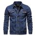 Men’s Slim-Fit Denim Jacket – Classic Washed Cotton Workwear Coat (Black/Light Blue/Dark Blue) – Korean-Inspired Streetwear Essential_mkmklike.com