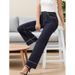High Waisted Straight Leg Jeans for Women Dark Navy Blue with High Stitch Decoration New Style 2025 Factory Direct Wholesale_mkmklike.com