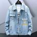 Black Denim Jacket Men's Spring And Autumn Trendy Brand Ins Loose Large Size Casual Tooling Jacket Men's Clothes_mkmklike.com