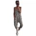Women's clothing summer new leopard print loose casual suspender jumpsuit_mkmklike.com