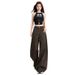 Cheetah Print Wide Leg Jeans For Women - High Waist 70s Vintage Flare Pants With Y2K Streetwear Vibes_mkmklike.com