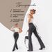 Women's Flared Jeans – Stretch Denim, Mid-Rise, Classic Bootcut (Sizes 25-32, Washed Black, Comfort Fit, Office & Casual Wear)_mkmklike.com