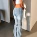 Women's Low-Rise Flared Jeans – High-Stretch Slim Fit Denim Pants For A Fashionable & Comfortable Look_mkmklike.com