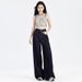 Women's Clothing High Waist Flare Jeans - Classic Blue Wide Leg Denim Pants With Stretch (XS-XL, 3 Lengths)_mkmklike.com
