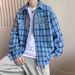 Autumn New Houndstooth Plaid Shirt Chic LittleStyle Trendy Brand High-end Men's Fashion Design Jacket_mkmklike.com