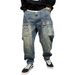 Spring And Autumn American Casual Ruffian Handsome Washed Retro Tooling Jeans Men's Straight Loose High Street Tapered Pants Tide_mkmklike.com