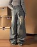 American Jeans Men's And Women's Retro High Street Vibe Design Sense Trendy Brand Wide-leg Loose Straight Tooling Casual Trousers_mkmklike.com