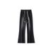 Spring And Autumn New New Pants Men's American High Street Boys Loose Micro-pull Jeans Men's Black Casual Trousers_mkmklike.com