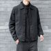 Pulse Pulse Denim Spring Autumn Casual Slim Loose Japanese Retro Turn-down Collar Workwear Jacket Men European American Trendy_mkmklike.com