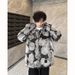 Men's Clothing Men's Distressed Tie-Dye Denim Jacket | Oversized Streetwear Coat | High-Street Fashion | Cotton Blend | Black | S-3XL_mkmklike.com