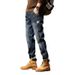Autumn And Winter New Retro Jeans Men's Kaji American Badge Thick Fat Plus Size Denim Trousers Men's Trend_mkmklike.com