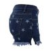 SC Women's High-Waisted Tassel Star Print Shorts European American Style Denim Clothing for Ladies_mkmklike.com