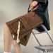 Men's Workwear Denim Shorts - Summer Casual Loose Fit Mid-Length Cargo Shorts With Drawstring Waist, Washed Cotton Fabric For Teen Boys & Young Adults_mkmklike.com