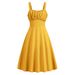 Women's Clothing retro Hepburn style sling halter neck dual use solid color slim dress_mkmklike.com
