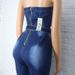 Jeans fashion tube top stretch one-piece jeans_mkmklike.com