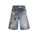Men's Clothing Men's And Women's Spring And Summer New Washed Old Pants Unisex 3d Printed Denim Shorts_mkmklike.com