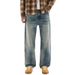 Autumn And Winter New American Retro Flower-tied Cat Whisker Jeans Men's Loose Wide-leg Trousers_mkmklike.com