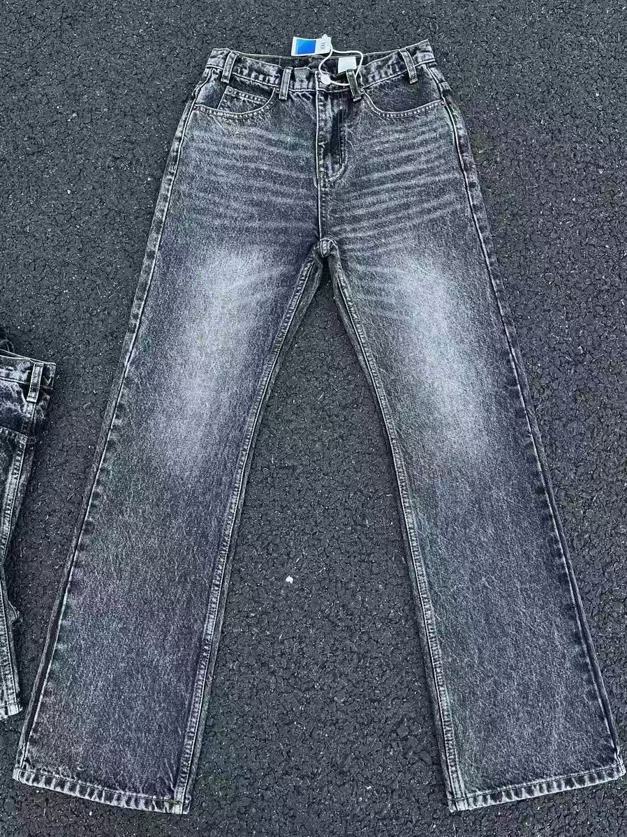 Men's Clothing New 517 Ash Grey Jeans Cleanfit Style Flared Pants Washed Marble Pattern Daily Commuting Men And Women_mkmklike.com