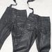 RO Waxed Jeans, RO Hand Washed Five Pointed Star Wax Coating, Flared High Elasticity Jeans, RO Dark Style_mkmklike.com