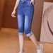 Women’S Washed Denim Capri Jeans – Classic Straight-Leg Crop Pants Light Washed Denim Casual & Office Wear_mkmklike.com