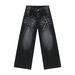 Men's Patchwork Loose-Fit Jeans – Distressed Washed Denim Pants (S-XL)Men's Clothing_mkmklike.com