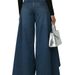 High Waisted Wide Leg Denim Jeans for Women Patchwork Washed Solid Color European And American Style Three Dimensional Pleated Trousers_mkmklike.com