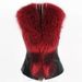 Women's Clothing Adult Vest Fox Fur Collar Pu Vest_mkmklike.com