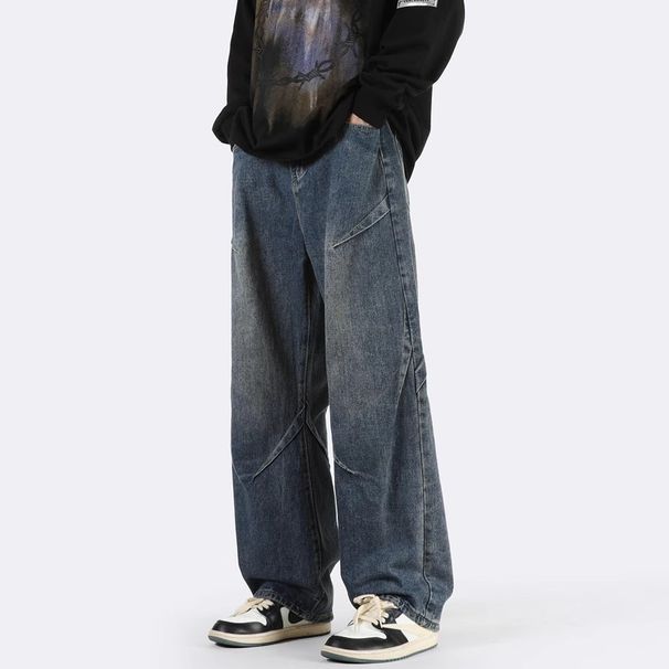 Wide Jeans Loose Straight Leg American High Street Men's Pants Xintang Cowboy City_mkmklike.com