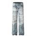 Men's Clothing Retro Graffiti Hand-Painted Jeans - Loose Straight Leg Hip Hop Streetwear Pants With Artistic Drop Crotch Design Comfortable Stylish_mkmklike.com