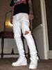 Men's Clothing Fashionable Casual White Jeans Plus Size Loose Fit For Men For Formal & Casual Whiskers Jeans Washed Slightly_mkmklike.com