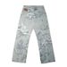 Unisex High Street Y2K Retro Angel Print Jeans Straight Leg Floor Length Pants For Men_mkmklike.com