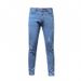 Men's Stretch Skinny Jeans With Distressed Frayed Hem, Comfortable Slim Fit Denim Pants_mkmklike.com