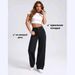 Women's Wide Leg Jeans Trendy High Waist Stretch Denim Pants For Work & Casual (Sizes 25-32, Black Wash)_mkmklike.com